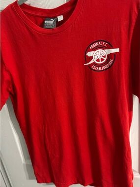 Arsenal Puma Red Crewneck Tee Arsenal with Black Brand Tag